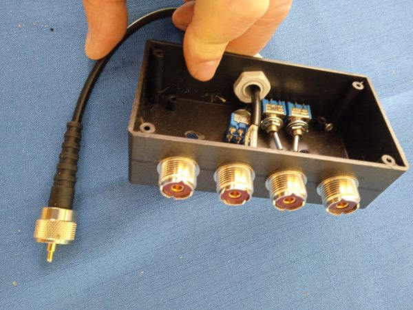 Prototype 4-way antenna RF switch